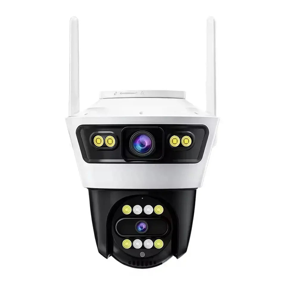 Camera de Supraveghere cu 2 Lentile, PTZ 355°, Jortan JT-4, WiFi, IP66, HD, 6 MP, 1920 x 1080 pixeli ,Aplicatie Yoosee + Card 32GB CADOU Glorio.ro