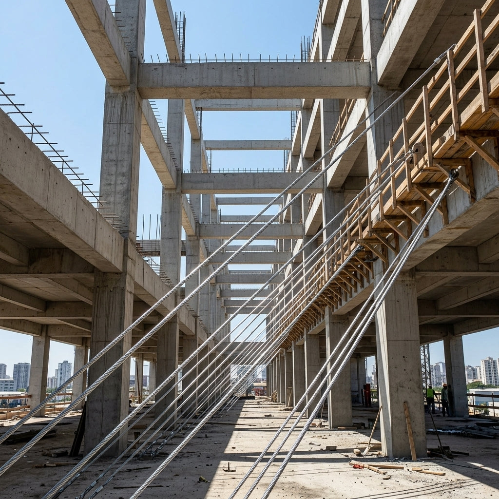Rolă Cablu Oțel Zincat 5mm, Lungime 100m, Structură 6x6 cu Inimă Textilă, Ancorare Pompe și Uz General, Argintiu Glorio