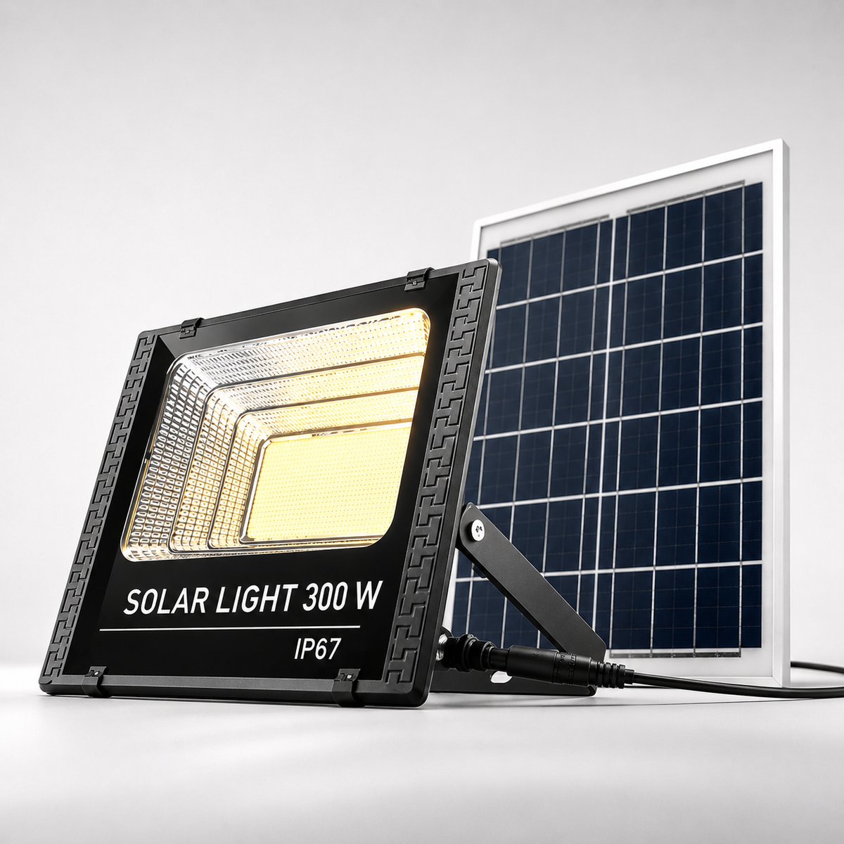 Proiector Solar LED 400W cu Panou Solar Separat – IP67, rezistent la ploaie Glorio