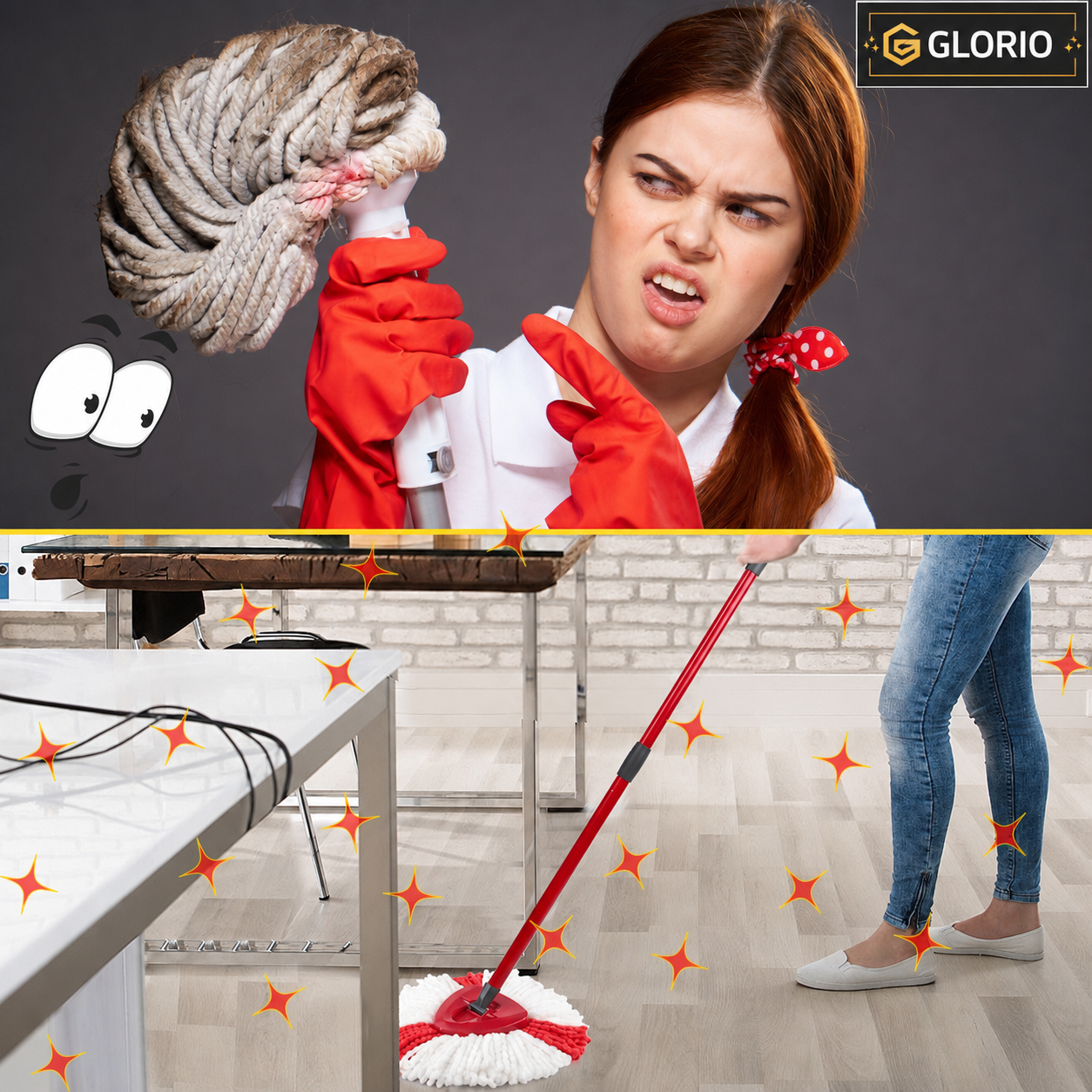 Set 6 Rezerve Easy Wring Turbo Compatibile cu Vileda – pentru Mop Rotativ 2in1 Glorio
