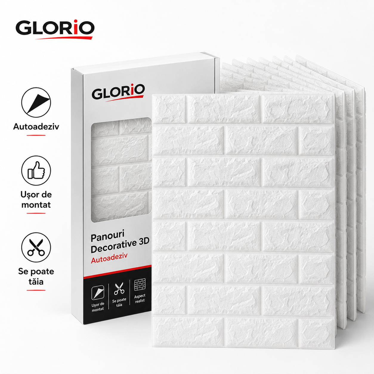 Set de Panouri decorative 3D autoadezive GLORIO Glorio