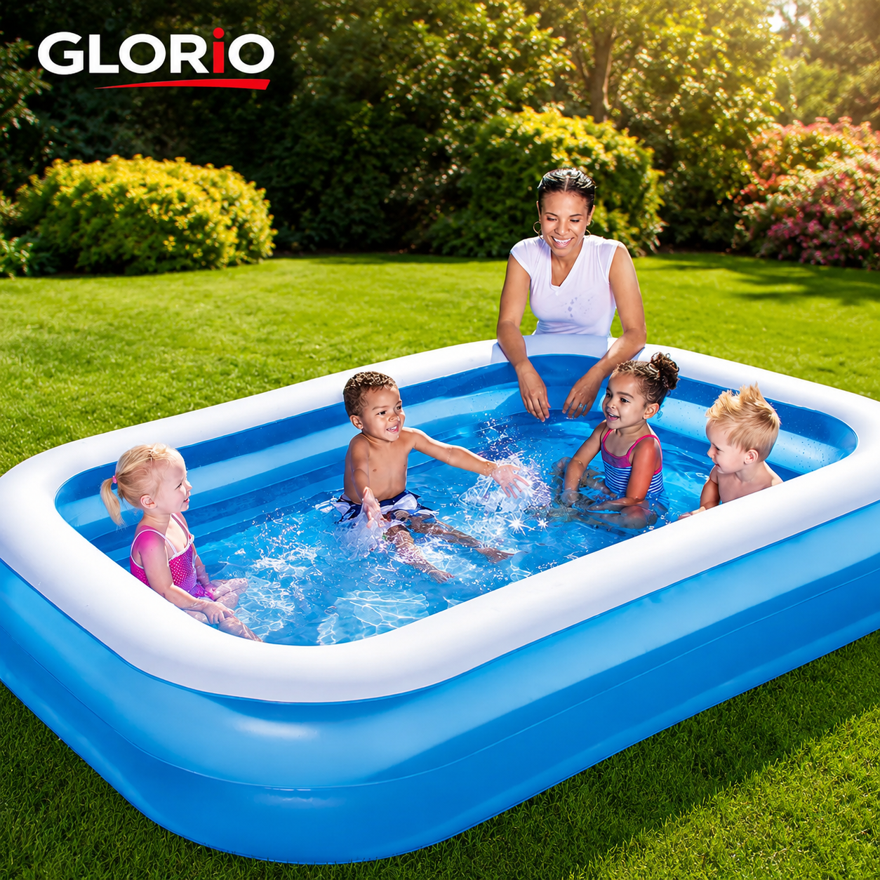 Piscină Gonflabilă GLORIO 200x150x50 cm – Distracție de Vară pentru Copii + CADOU BOXA CU BLUETHOOT Glorio