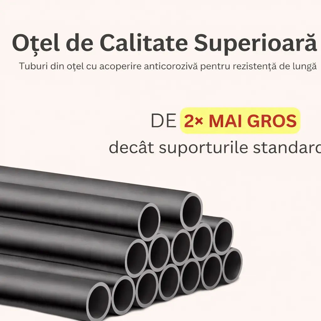 Suport Dublu pentru Umerașe din Metal – 150 x 110 x 54 cm Glorio