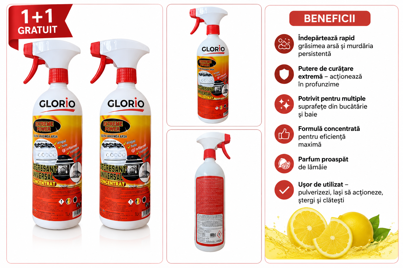 Degresant Universal Glorio™ Forte 1+1 GRATUIT Glorio