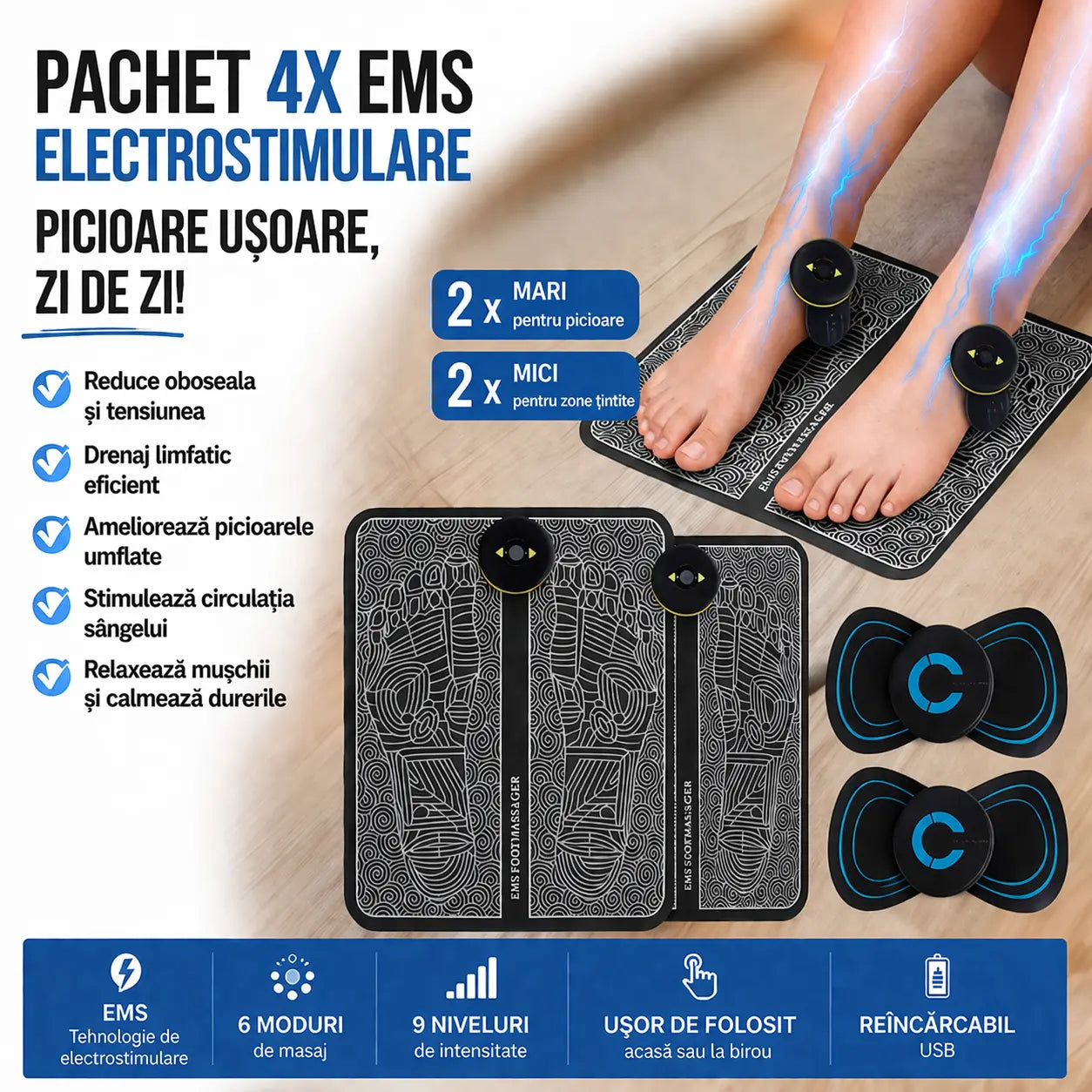 Pachet Combo 4 aparate masaj si drenaj limfatic Doimeseriasi.ro