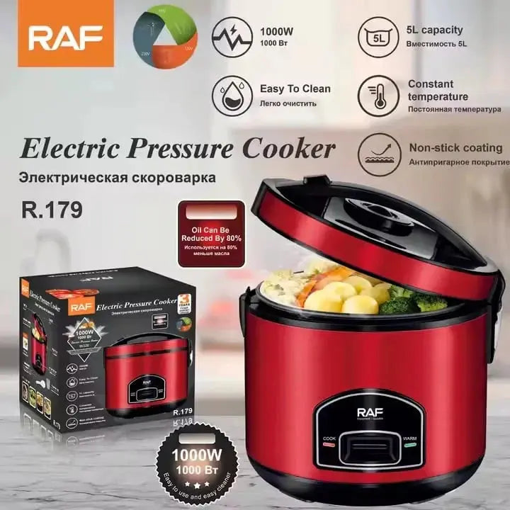 Oala electrica pentru gatit cu aburi, rice cooker, RAF R179, 1000 W, capacitate 5 L, 26x27 cm Glorio