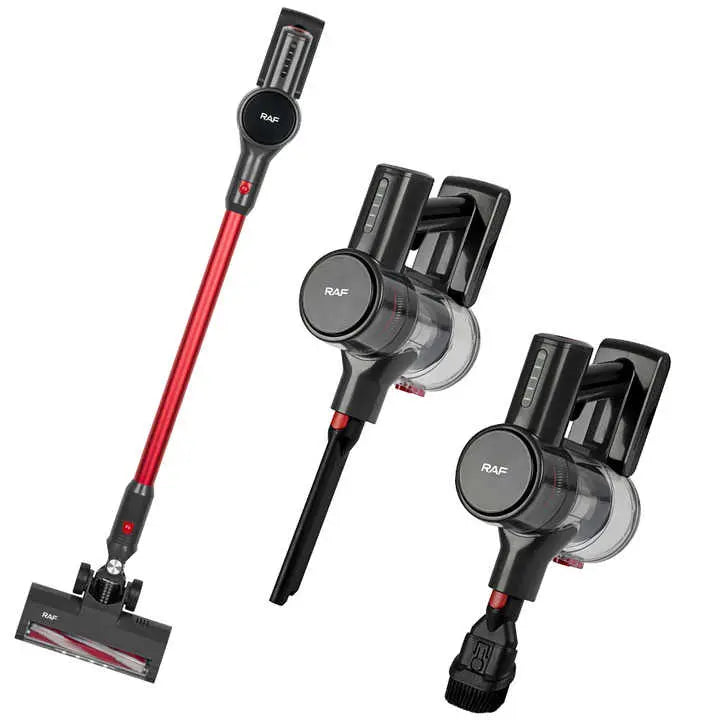 Aspirator Vertical de Mână RAF R.8675 - 120W, WIRELESS, cu Acumulator, 2200 mAh, 4 Accesorii, Filtru HEPA Glorio