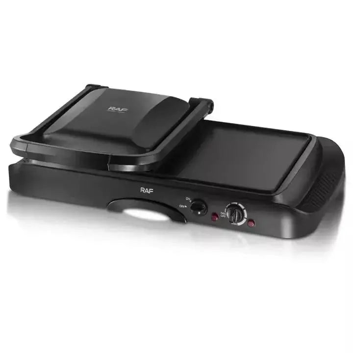 Grill Electric 2 în 1, RAF R2695, 1600W, Grill și Dublu Grill, Material Antiaderent, 49x22x36 cm Glorio