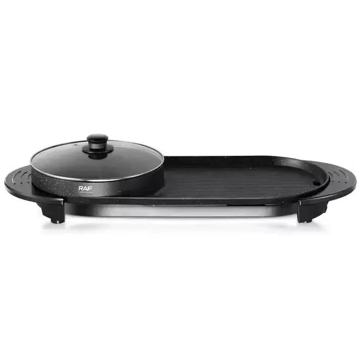 Plită Electrică 2în1 RAF R5413 1800 W, 2.5 L capacitate, cu capac, 160℃-220℃, 70x25x10 cm Glorio