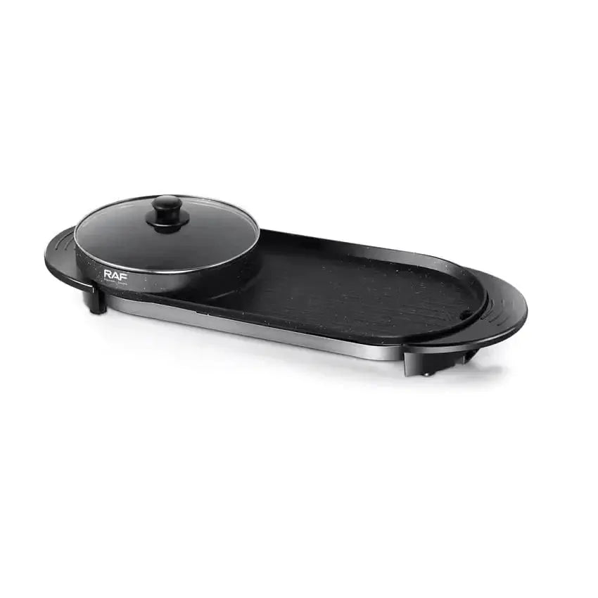 Plită Electrică 2în1 RAF R5413 1800 W, 2.5 L capacitate, cu capac, 160℃-220℃, 70x25x10 cm Glorio