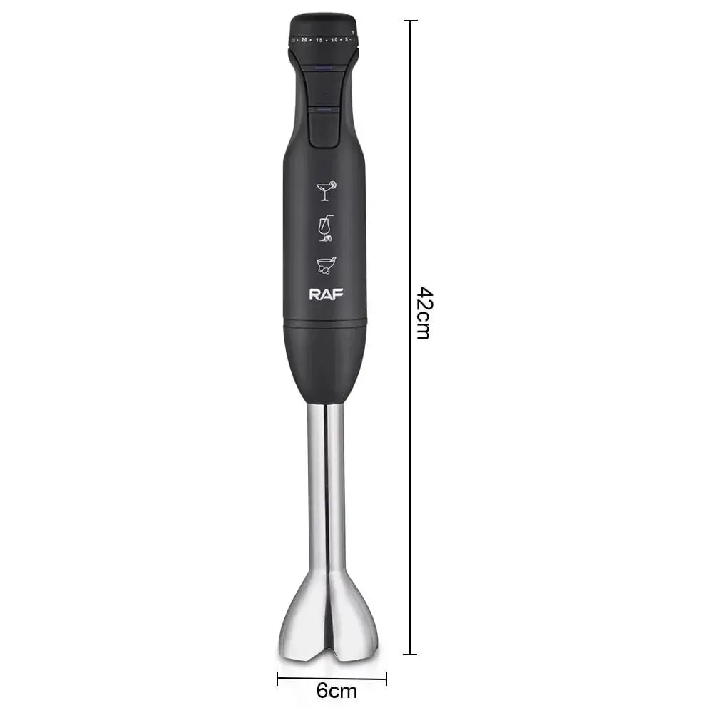 Blender Vertical de Mână, RAF R780, 1500W, 12000 RPM, 4 Lame din Oțel Inoxidabil, 42x6 cm Glorio