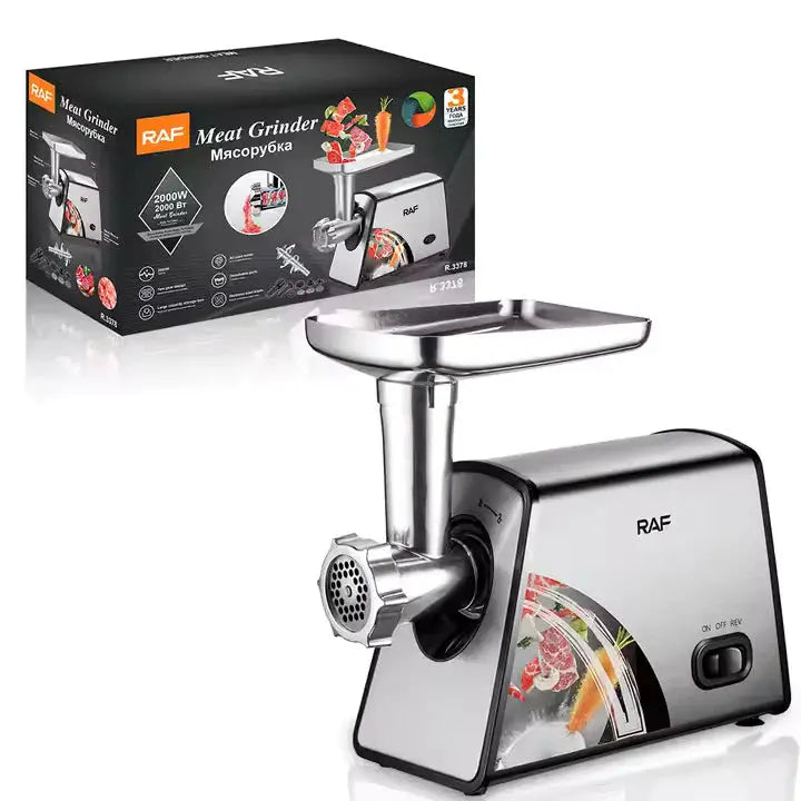 Mașină de Tocat Carne Profesională RAF R.3392 – Putere 2000W pentru Rezultate Perfecte Glorio.ro