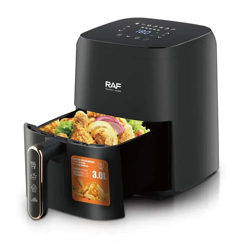 Friteuza Air Fryer RAF R5362 cu aer cald, fără ulei – Capacitate 3L, Control Digital, 1300W Glorio