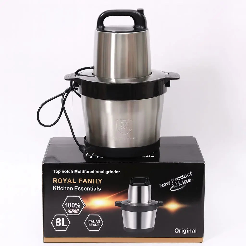Tocator Electric Multifunctional,Capacitate 8L, Pentru Carne, Fructe si Legume, Bol Din Inox,Putere 1000W Neamtul.ro