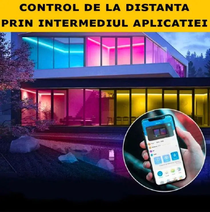 1+1 GRATIS: Banda Led Smart RGB - Cu Telecomanda + Control Din Telefon Doimeseriasi.ro