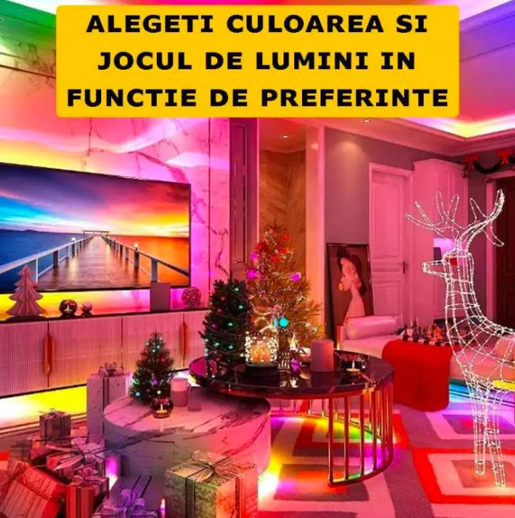 1+1 GRATIS: Banda Led Smart RGB - Cu Telecomanda + Control Din Telefon Doimeseriasi.ro