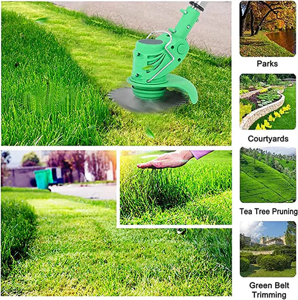 Motocoasă Gospodarul Eficient® Cu 2 BATERII de 48V, Putere 800W, Cu Braț Extensibil, Pentru Gazon, 8 Lame Diferite