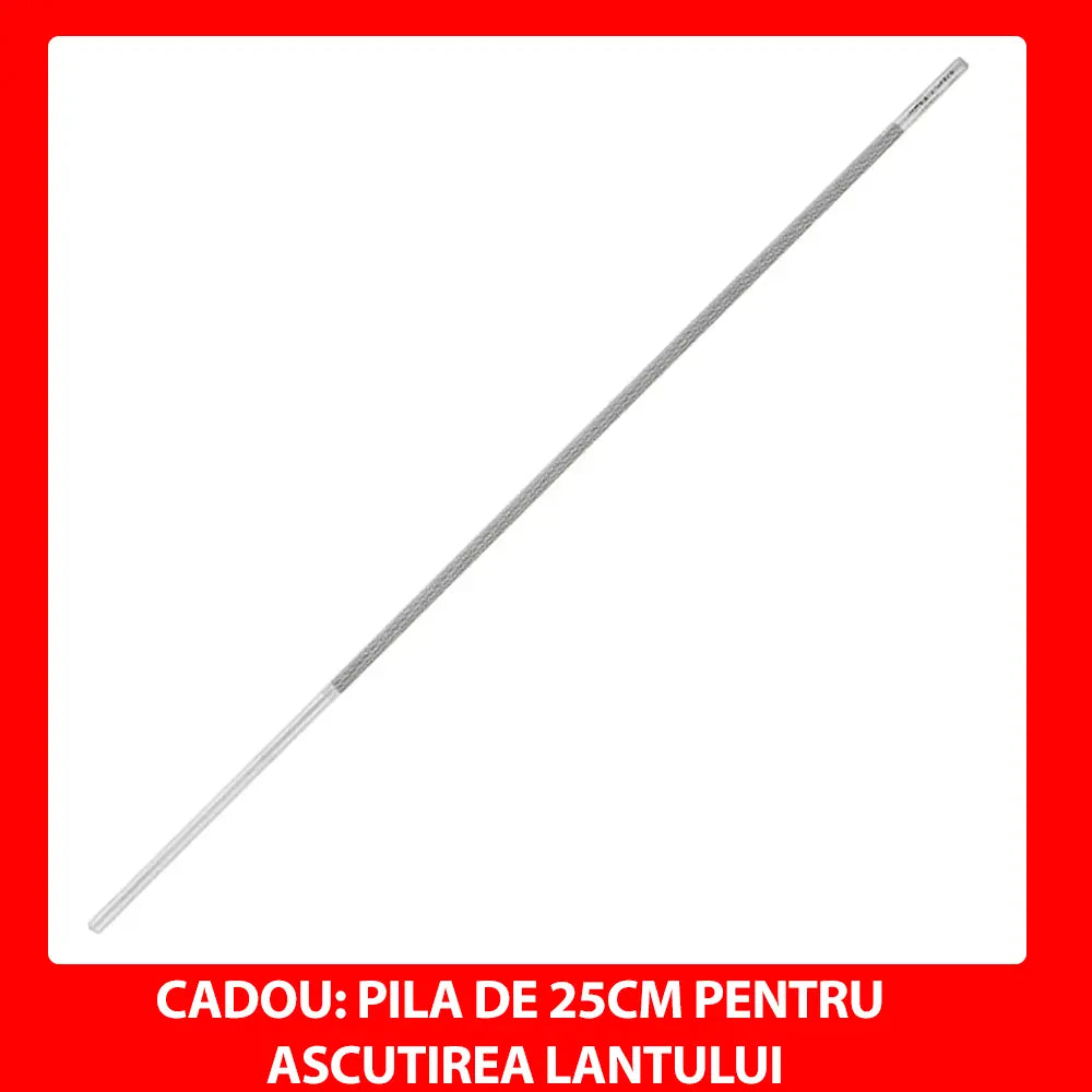 Pachet PROMO: Mini Fierastrau Electric Cu Acumulatori 24V, 2x Baterie + 2x Lant + 2x Lama, 4 Inch + CADOU pila 25cm