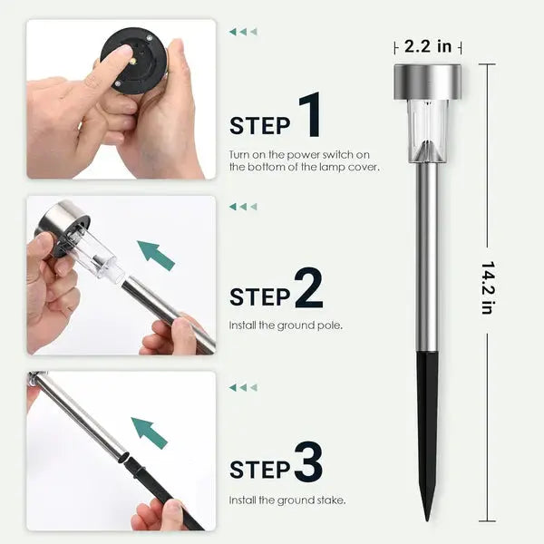 Set Promo: 5+5 GRATIS Lampi Solare De Gradina, Cu Oprire si Pornire Automata, Rezistente La Intemperii Doimeseriasi.ro