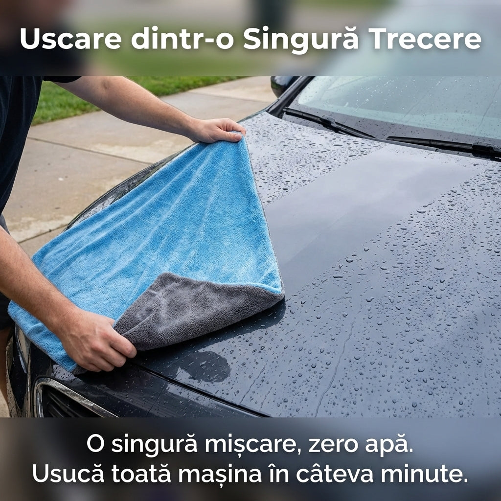 XXL Prosop Auto Profesional din Microfibră pentru Uscare, 50x80 cm, Absorbție Extremă, Delicat cu Vopseaua Glorio