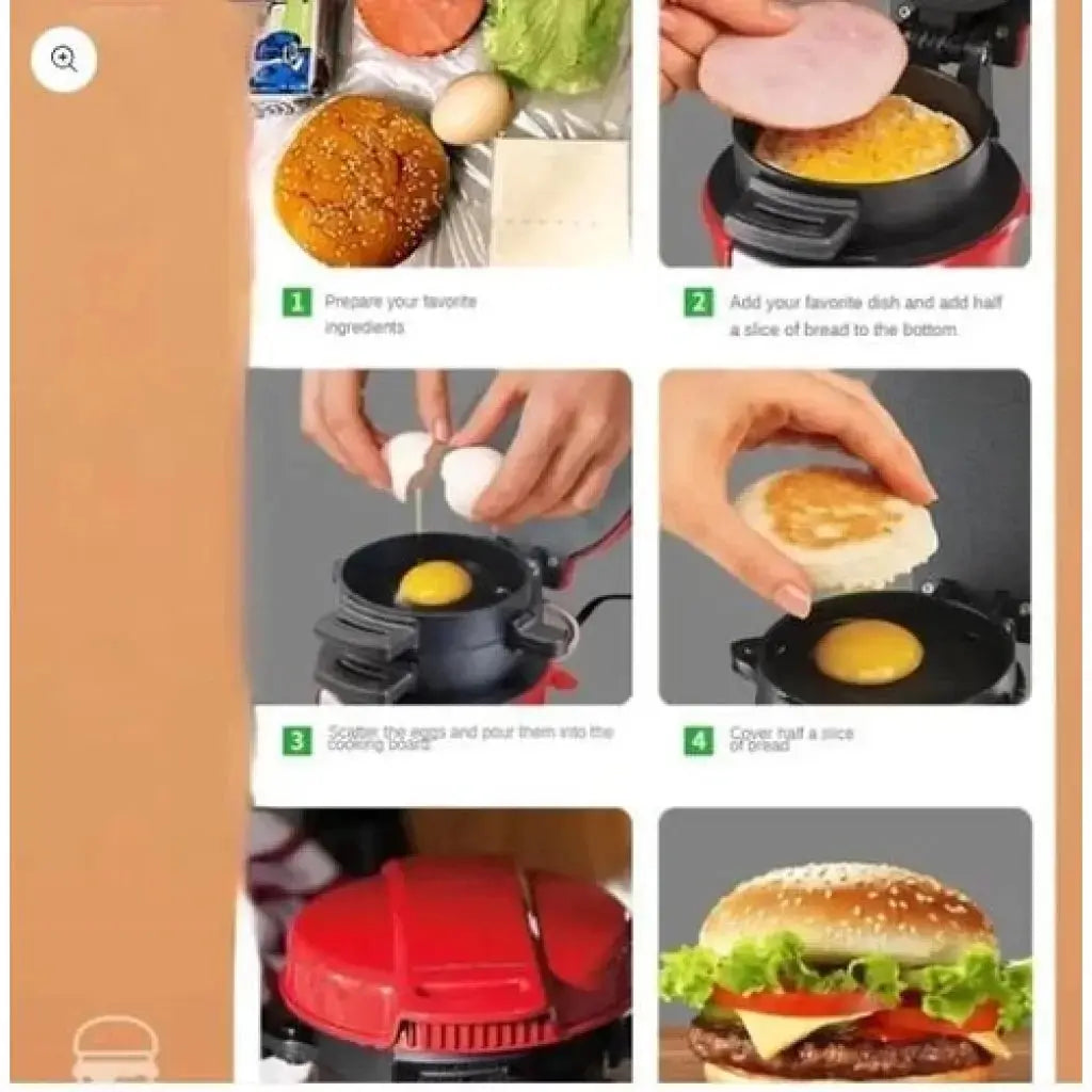 RAF Mașină pentru burgeri și mic dejun, panini, sandvișuri cu două fețe Glorio