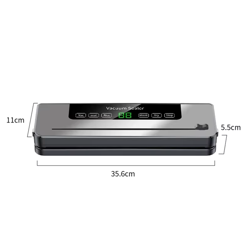 Aparat de Vidat și Sigilat Alimente Profesional, 120W, Sterilizare UV, Cutter Integrat, 6 Moduri de Operare, Include 10 Pungi, Gri Metalic Glorio