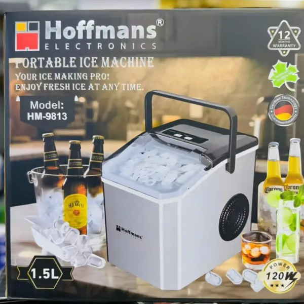 Pachet Mașină de Gheață Portabilă Hoffmans HM-9813 + Storcător RAF cu Extracție Lentă Glorio