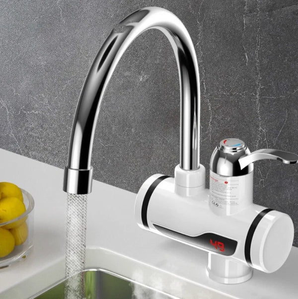 Robinet electric cu incalzire instantanee a apei, putere 3KW, afisaj LCD al temperaturii Glorio