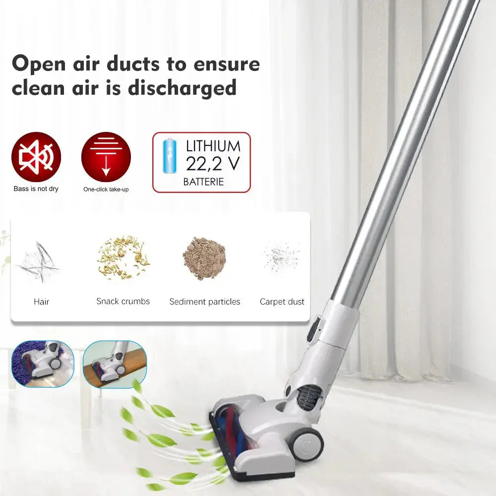 Aspirator Vertical RAF R8669 - 120W, 2000mAh, Lumini LED, Fara fir Glorio