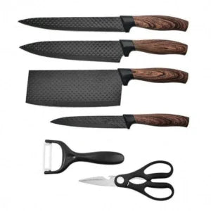 Set 6 Cuțite Profesionale din Oțel Inoxidabil, pentru Bucătărie, Design Ergonomic