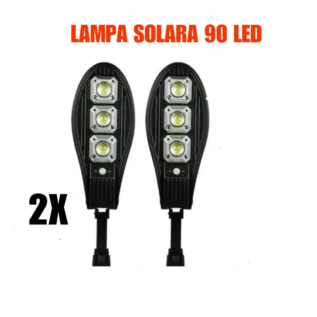 Set 2 x Lampa Solara stradala 90 LED-uri Glorio
