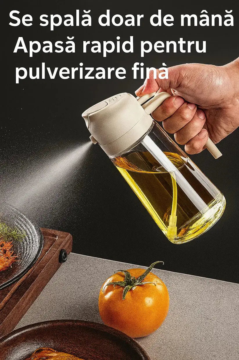 1+1 GRATIS: Recipient Presurizat Pentru Ulei Cu Pulverizare Fina, 300 ml Neamtul.ro
