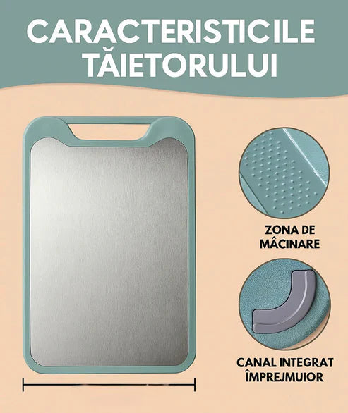 Fund De Tocat Profesional Din Otel Inoxidabil, 35 x 22 CM Neamtul.ro