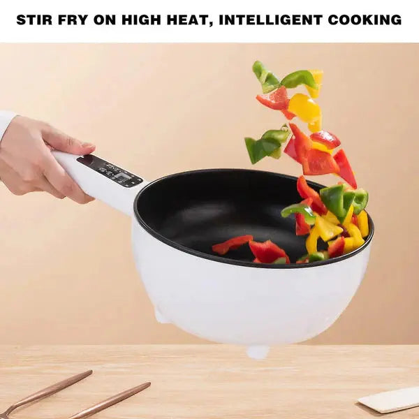 Tigaie Electrica Multifunctionala, 26 Cm, Pentru Gatit Fara Aragaz, Cu Panou De Control Inteligent + Capac Neamtul.ro