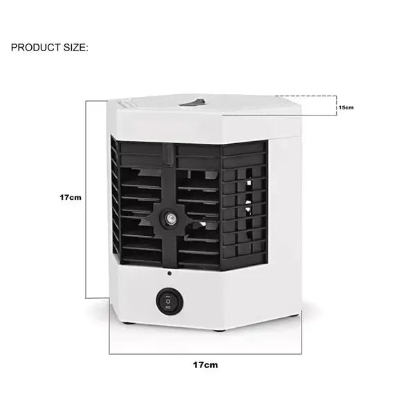 Mini Aer-Conditionat Portabil, 2 Moduri De Functionare, Putere 10W, Incarcare USB Doimeseriasi.ro