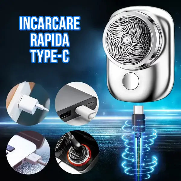 OFERTA 1+1 GRATIS: Aparat De Ras Universal, Portabil, 6 Lame De Taiere, Cu Acumulator, Incarcare Type-C Doimeseriasi.ro