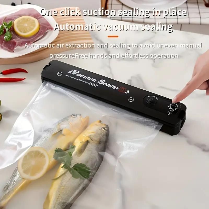 Food Vacuum Sealer and Packaging Machine - 90W - Gift: 10 Vacuum Bags