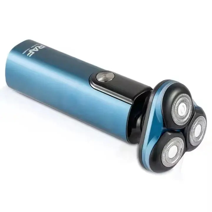 Aparat electric de ras, RAF R4017, 3W, IPX7, 360°, incarcare USB, afisaj digital, 4x14cm, albastru Glorio