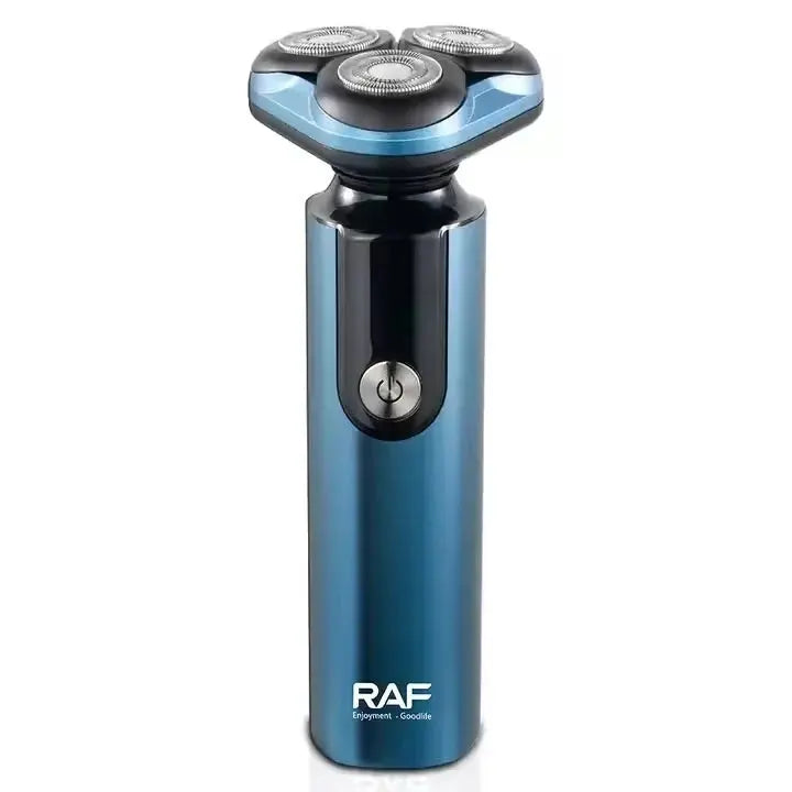 Aparat electric de ras, RAF R4017, 3W, IPX7, 360°, incarcare USB, afisaj digital, 4x14cm, albastru Glorio