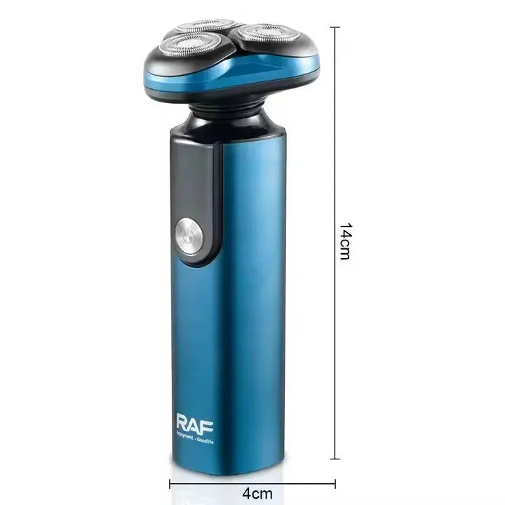 Aparat electric de ras, RAF R4017, 3W, IPX7, 360°, incarcare USB, afisaj digital, 4x14cm, albastru Glorio