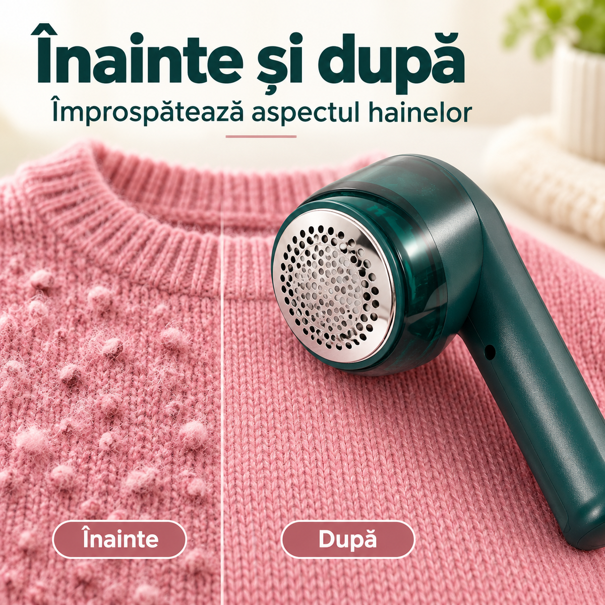 Înainte și după curățarea scamelor