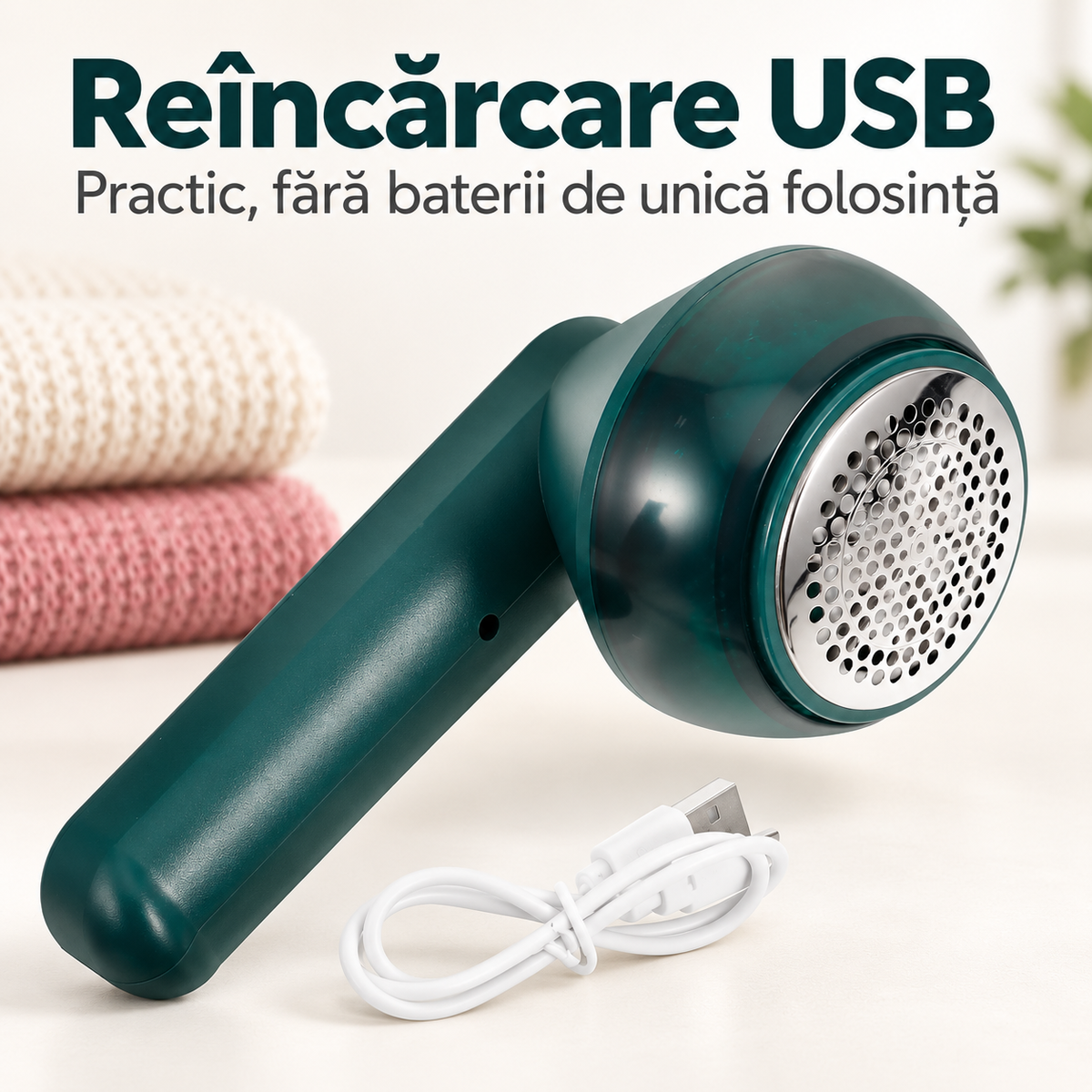 Aparat de scame cu încărcare USB