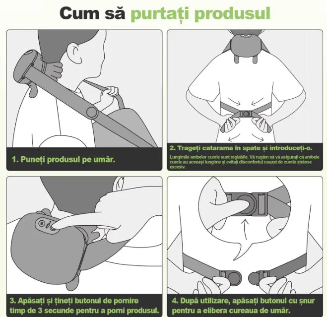 Aparat de Masaj cu maini 3D Shiatsu cu Încălzire – Pentru Gât, Spate și Picioare Glorio