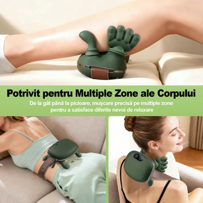 Aparat de Masaj cu maini 3D Shiatsu cu Încălzire – Pentru Gât, Spate și Picioare Glorio