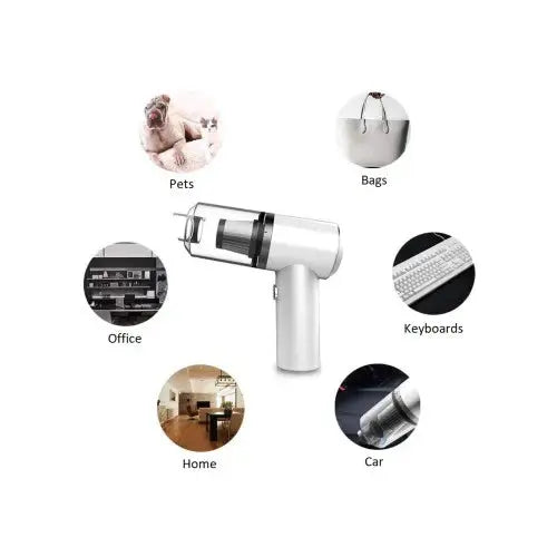 1+1 GRATIS: Mini Aspirator Portabil Pentru Masina, Reincarcare la USB  + 3 Capete De Aspirare Diferite Doimeseriasi.ro