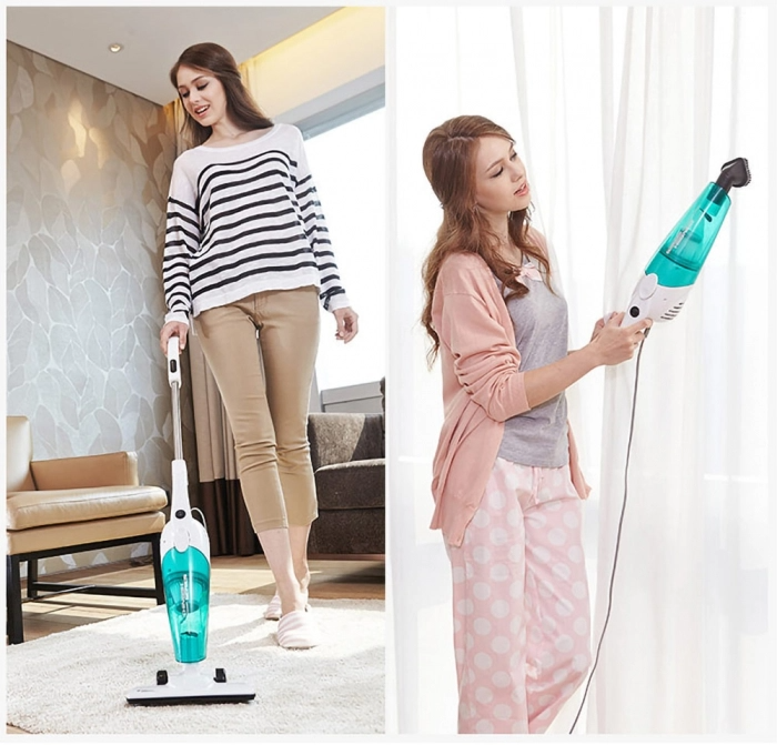 Aspirator Profesional Vertical , 2 in 1 ,Cu Flitru Hepa ,600W,Fara Sac + Mini Mop Portabil CADOU Neamtul.ro
