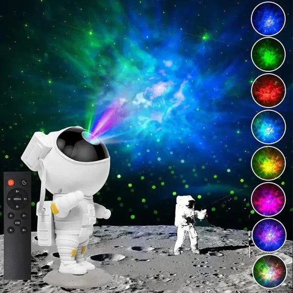 Lampa ASTRONAUT MagicTime® cu proiectia galaxiei pe tavan Doimeseriasi.ro