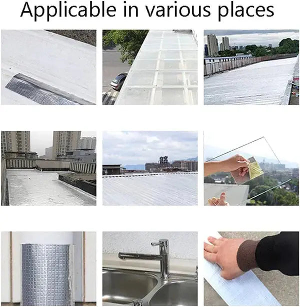 Banda Adeziva Durabila, Rezistenta La Apa si Temperaturi Inalte, Pentru Reparatii si Izolatii, 10 cm x 5 m, 1+1 CADOU Doimeseriasi.ro