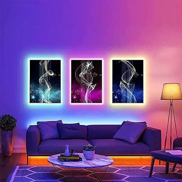 1+1 Cadou Banda LED Multicolora, Cu Telecomanda Si cablu Transformator, 300 LED, 10 m Lungime Neamtul.ro