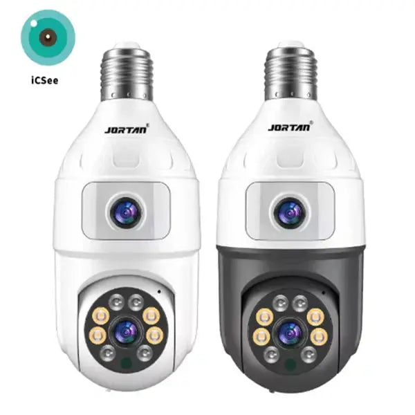 Camera Inteligenta De Supraveghere, cu 2 Lentile, Tip Bec, Conexiune Wifi, Aplicatie Telefon si Microfon Incorporat + Card 32GB Cadou Doimeseriasi.ro